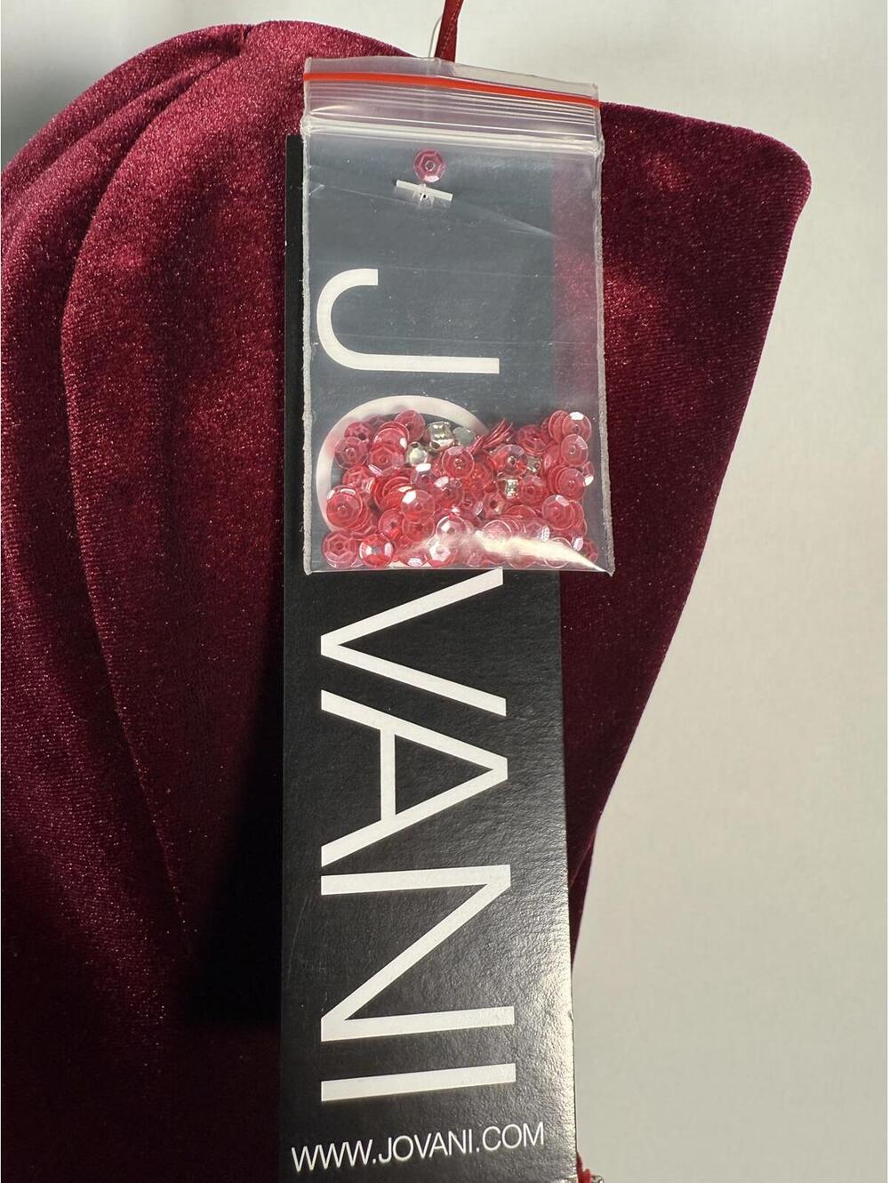 NWT Jovani 42665A Burgundy Strapless Gown Size 8 Formal Prom Dress w/ Straps - Picture 9 of 9